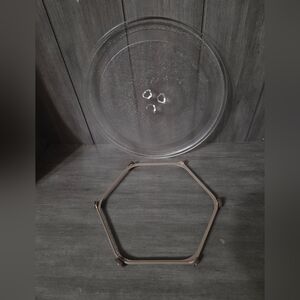 Genuine OEM LG Glass Turntable With Ring Tray Plate FOR LG MSER0990S Microwave